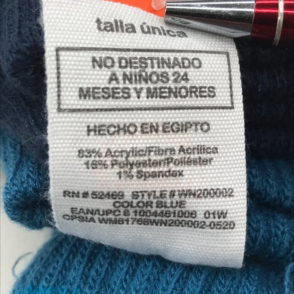 2 Pair Pack Wonder Nation Kids One Size Knit Gloves One Blue One Navy New